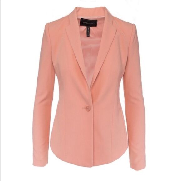BCBG MAX AZRIA PEACH long sleeve blazer XXS - Picture 2 of 8